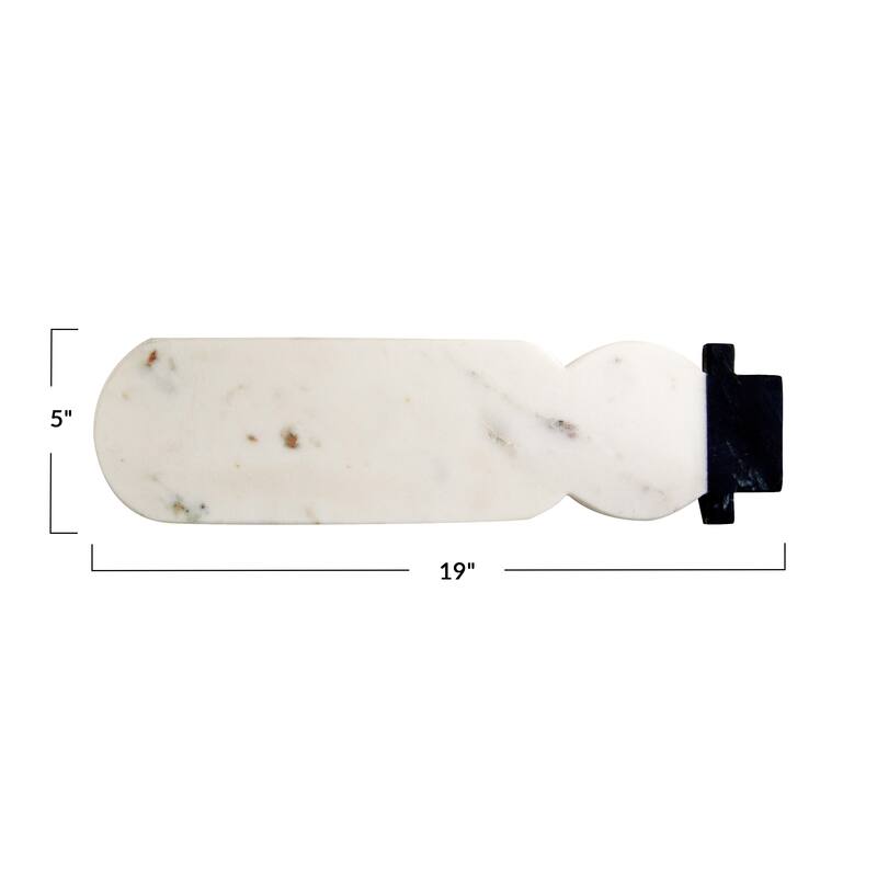 Marble Snowman Shaped Cheese and Cutting Board