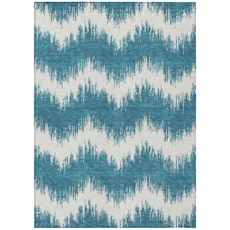 HomeRoots Chevron Transitional Rectangle Outdoor Rug