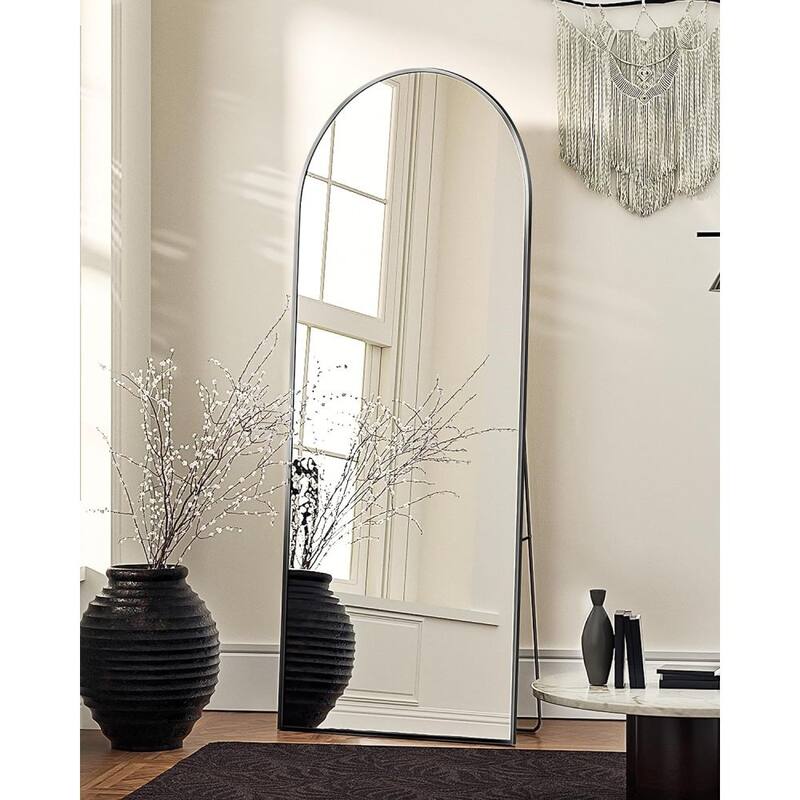 65'' x 22'' Aluminium Alloy Arch Full Length Mirror with Stand