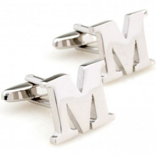 Letter M Alphabet Initial Cufflinks