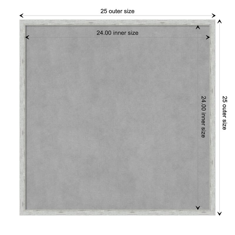 Amanti Art Imprint Silver Framed Magnetic Board - Board Size 24x24