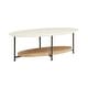 preview thumbnail 4 of 5, Madison Park Beauchamp White/ Natural Coffee Table