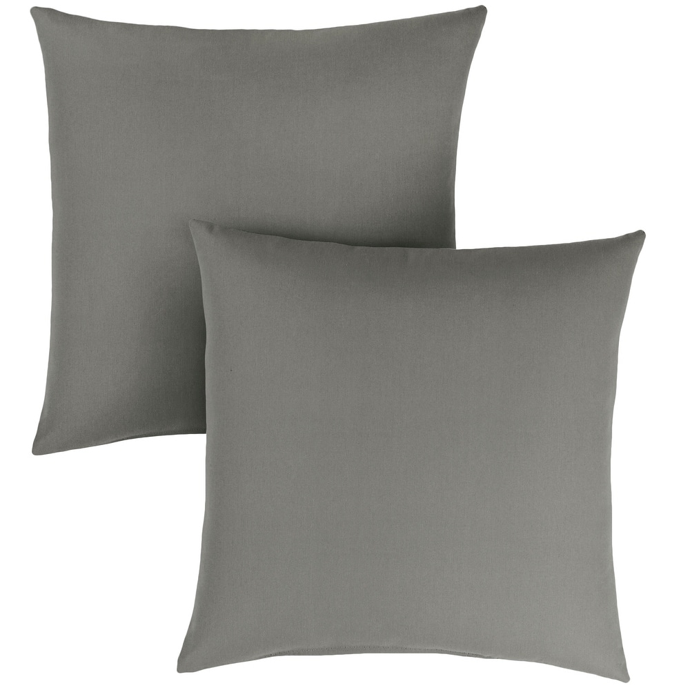 Sorra Home Sunbrella Outdoor Knife Edge Pillow Set of 2 - 24 in H x 24 in W x 6 in D