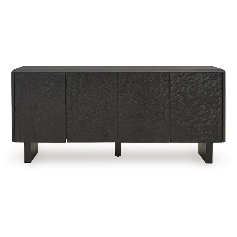 Signature Design by Ashley Farrelmore Black Accent Cabinet - 65" W x 17" D x 30" H