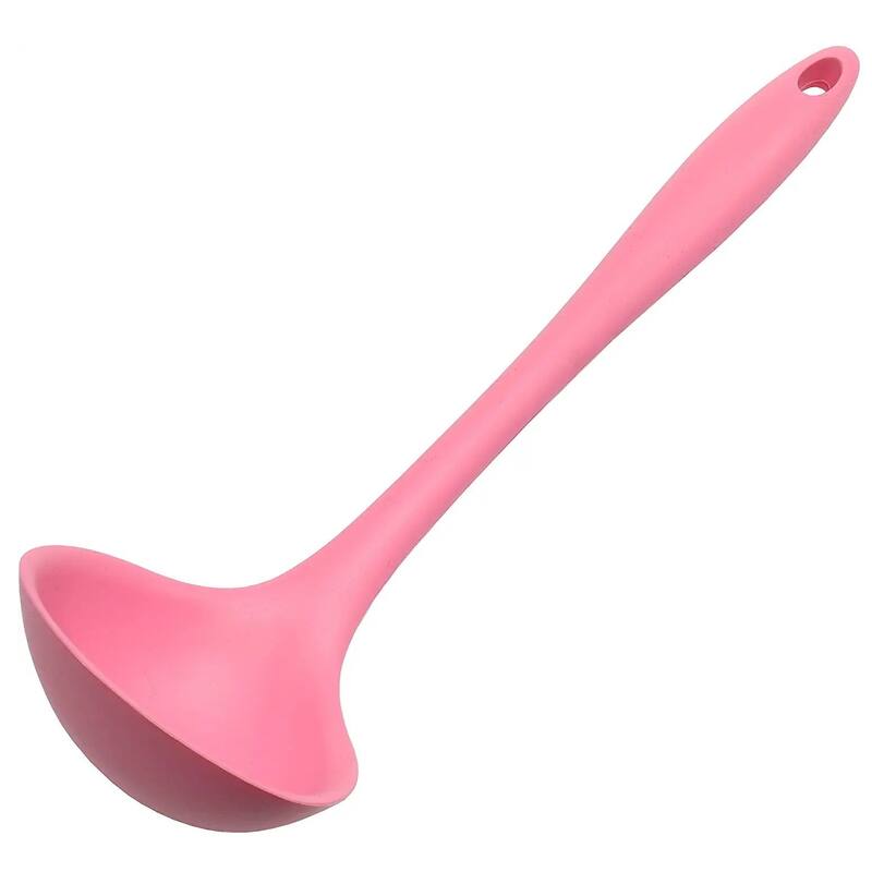 Chef Craft 11.5" Premium Heat Resistant Silicone Cooking / Serving Ladle - Pink