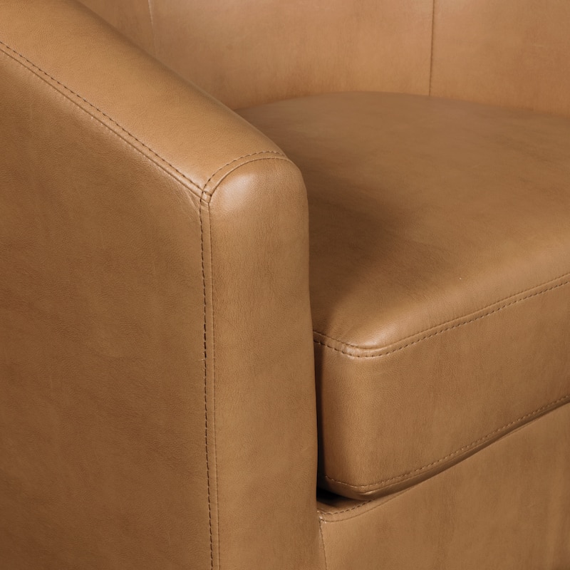 Ethan Fabric Tub Chair with Dark Espresso Wood Legs