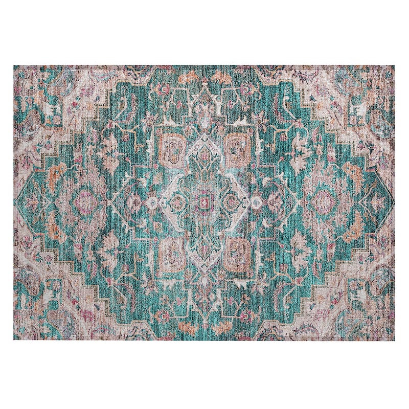 Machine Washable Indoor/ Outdoor Chantille Traditional Boho Rug