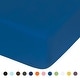 preview thumbnail 11 of 12, Microfiber Fitted Crib Sheet Ultra Soft 28 x 52 Inches Royal Blue