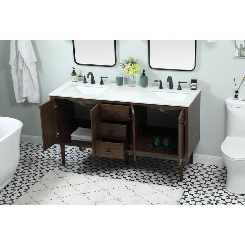 Fern 60 Inch Double Bathroom Vanity