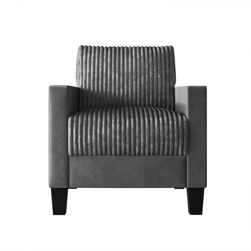 CraftPorch Corduroy Mid-Century Modern Velvet Upholstered 3-Piece Living Room Set