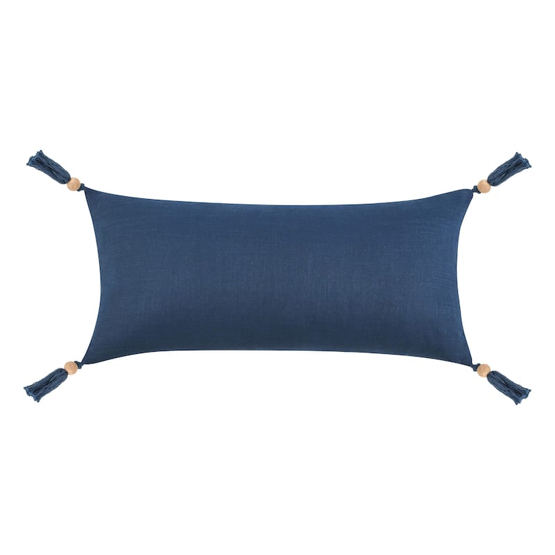 Villa by Classic Home Cherry Linen Blend Throw Pillow