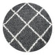 preview thumbnail 7 of 19, Soft Shag Rug in Anthracite with Diamond Pattern - Scandi Design