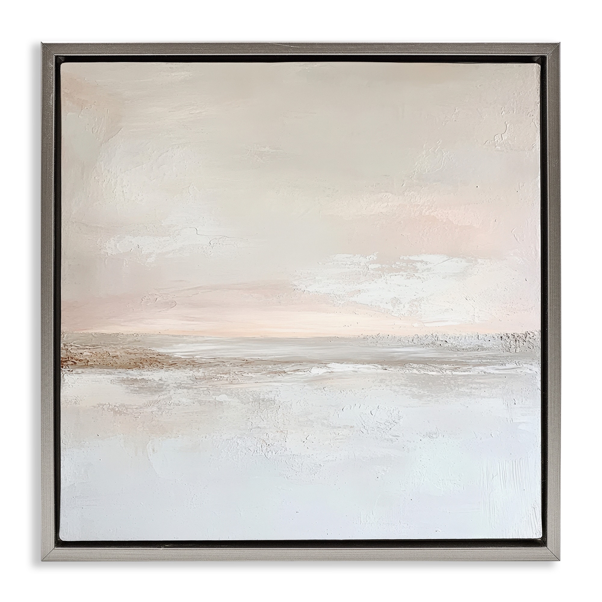 Stupell Muted Landscape Abstract Horizon Framed Floater Canvas Wall Art Design By Petal Prints Design