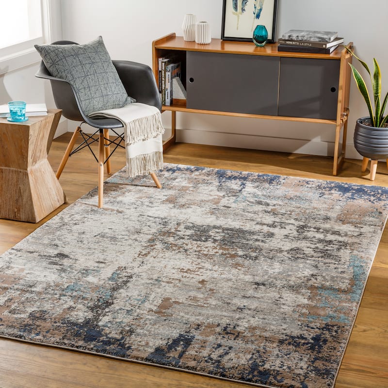 Artistic Weavers Scylla Rustic Abstract Area Rug - 7' 10" x 10' - Blue/Brown