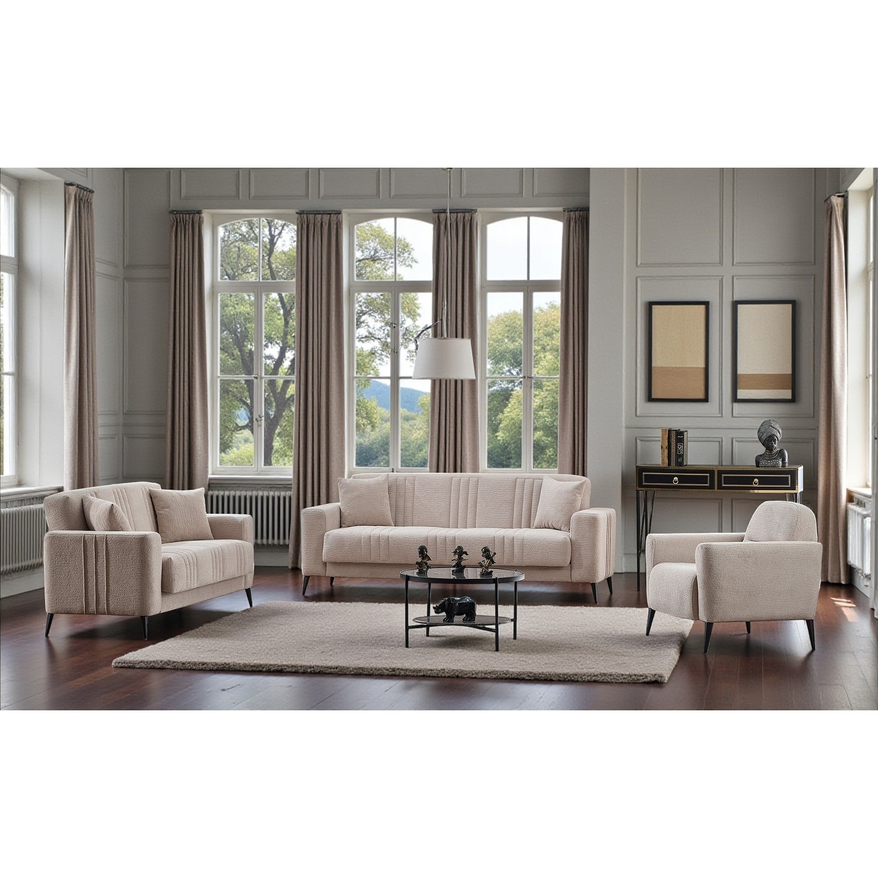 Estenia 2 Pieces Living Room Sets 1 Sofa 1 Loveseat