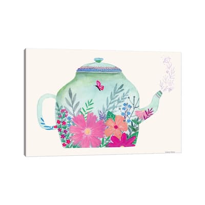 iCanvas "Garden Teapot" by Rachel Nieman Canvas Print