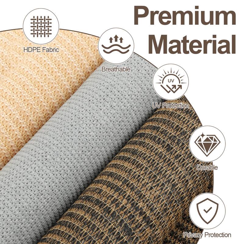 Aoodor Patio HDPE Fabric Roller Shade