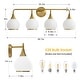 preview thumbnail 70 of 151, Modern Vanity Lights Dimmable Bathroom Light Fixtures with Glass Shade