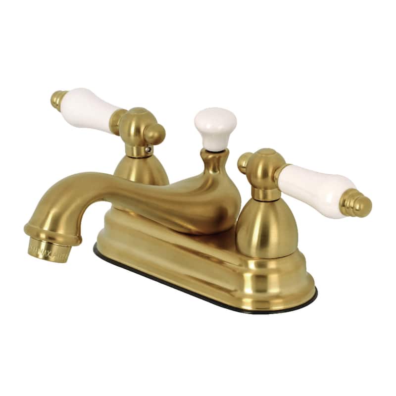 Kingston Brass Restoration 1.2 GPM Centerset Bathroom Faucet with - Brushed Brass