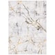 SAFAVIEH Amelia Fietje Modern Abstract Distressed Rug - 2' x 4' - Grey/Gold