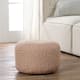 Santa Rosa Woven Jute-look Indoor/ Outdoor Solid Pouf - 18"X18"X12"