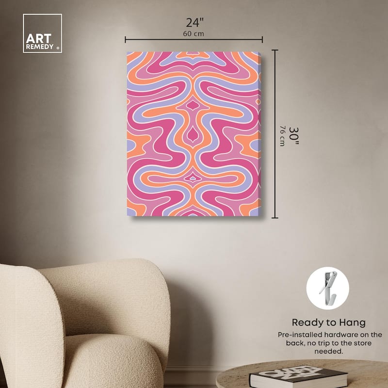 Bubble Gum Retro II Canvas by Art Remedy, Gallery Wrapped