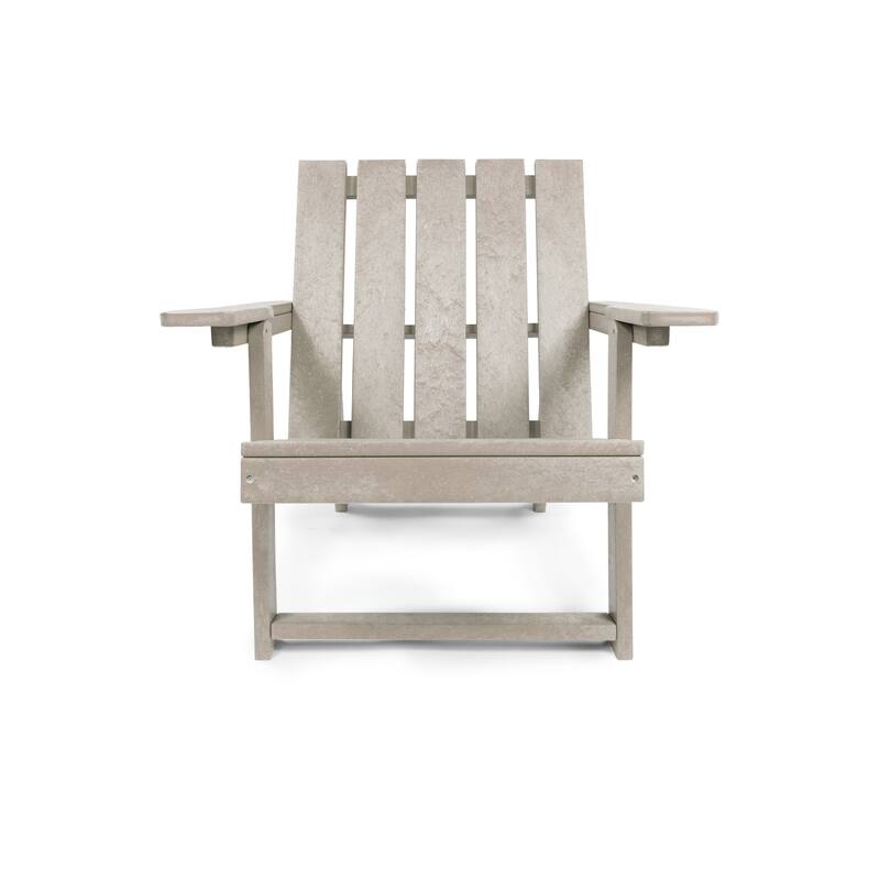 Amalfi Fully Assembled All-Weather Outdoor Folding Modern Adirondack Chair and Table Set - 3-piece