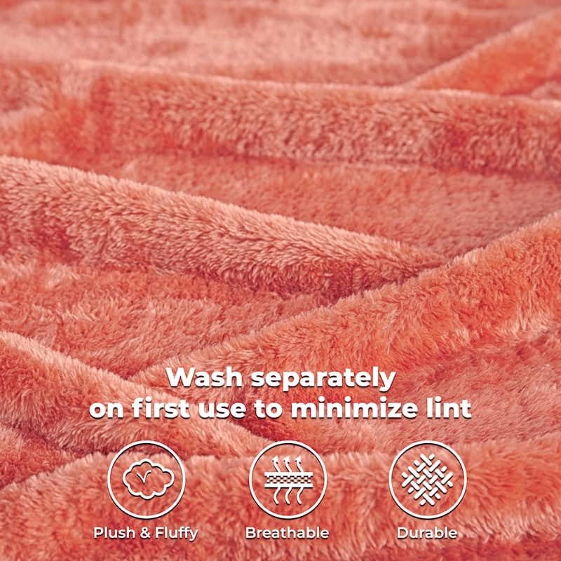Superior Solid Fluffy Fleece Blanket, Plush and All Season
