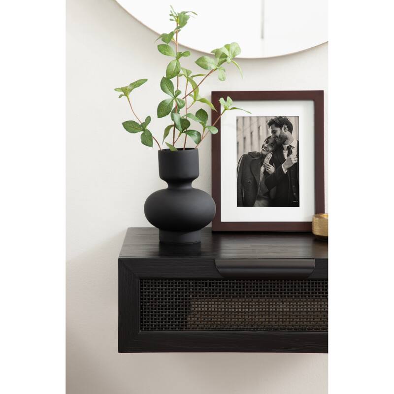 Kate and Laurel Ori Floating Side Table Rattan