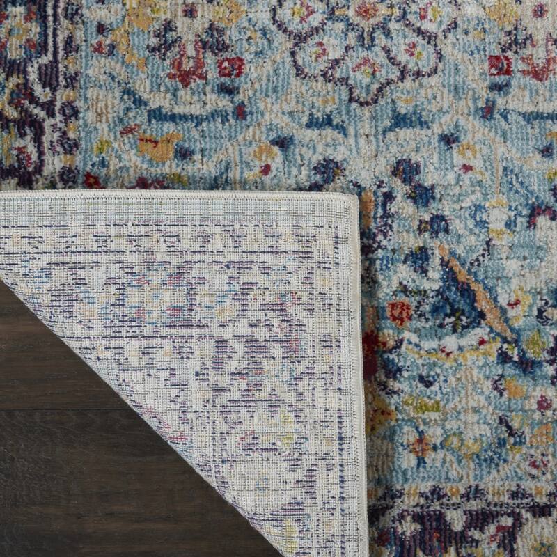 Donit Power Loomed Distressed Abstract Floral Traditional Non Skid Area Rug By HomeRoots - 72' X '24' X '0.5