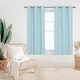 preview thumbnail 21 of 113, Deconovo Gold Line 52 Width Curtain Panel Pair (2 Panel) 52Wx54L Inch - Sky Blue