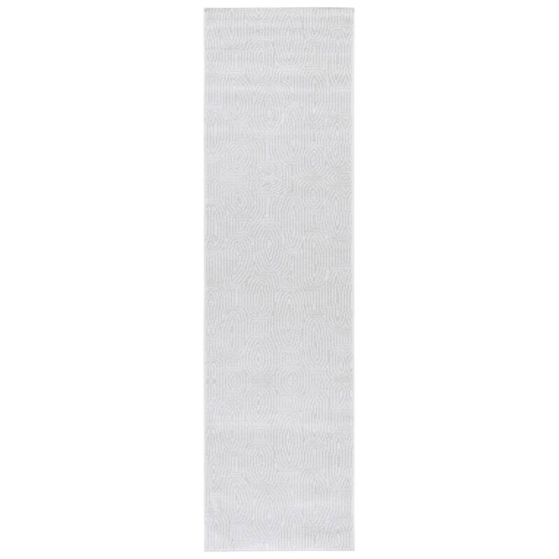SAFAVIEH Bayside Dijanka Machine Washable Rug - 2'2" x 8' Runner - Ivory/Light Grey