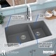 preview thumbnail 11 of 50, Karran Undermount Quartz 60/40 Double Bowl Kitchen Sink
