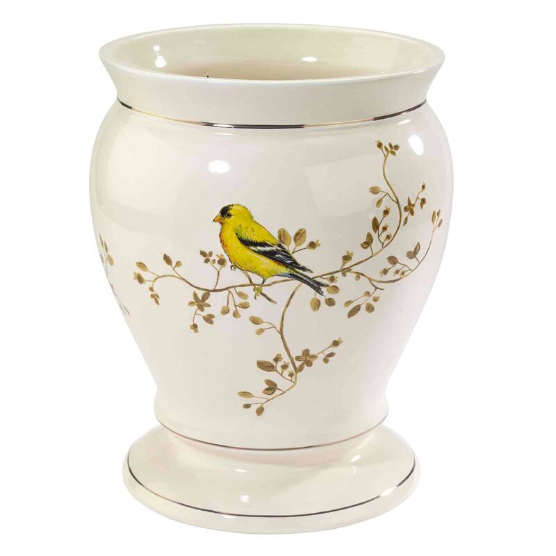 Avanti Linens Gilded Birds Wastebasket