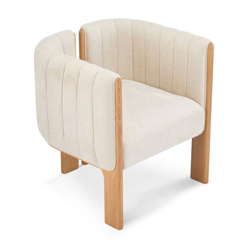 Christopher Knight Home - Chris Upholstered Boucle Dining Chairs with Rubberwood Frame Set of 4