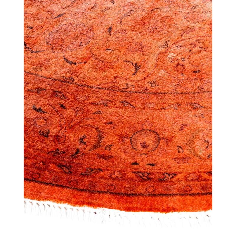 Fine Vibrance One-of-a-Kind Hand-Knotted Area Rug - Pink, 5' 7" x 5' 7" - 5' 7" x 5' 7"