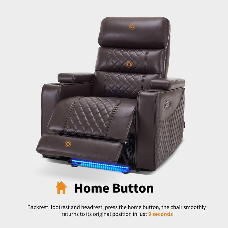 MCombo Power Recliner Chair, Electric Reclining Sofa with Adjustable Headrest and USB & Type Port, Faux Leather HTS432