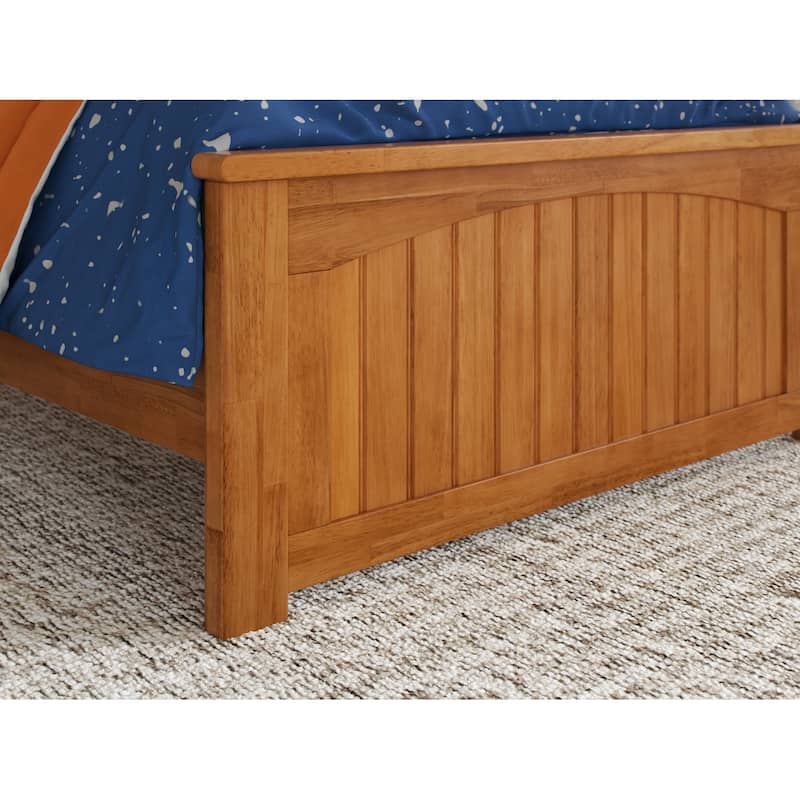 Naples Solid Wood Low Profile Platform Bed with Matching Footboard