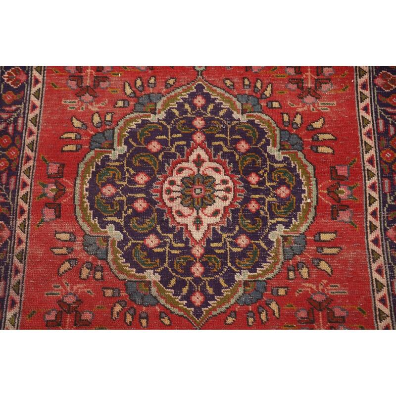 Tabriz Persian Vintage Rug Hand-Knotted Wool Carpet - 3'2" x 5'0"