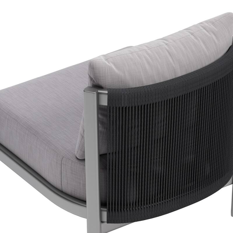 HomeRoots 28" Gray And Black Fabric Side Chair - 28' X '31.9' X '33