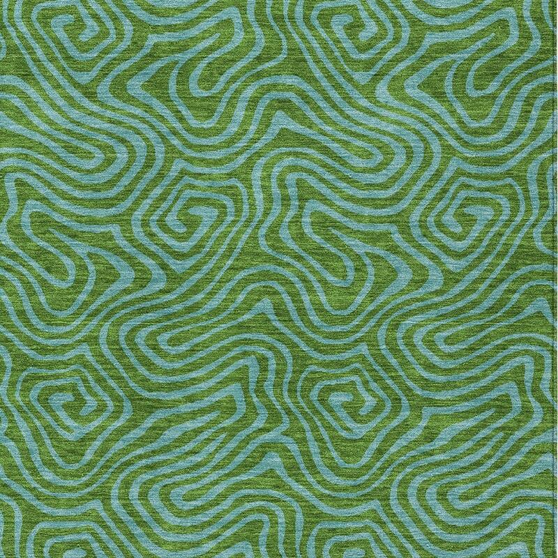 HomeRoots Abstract Transitional Rectangle Outdoor Rug