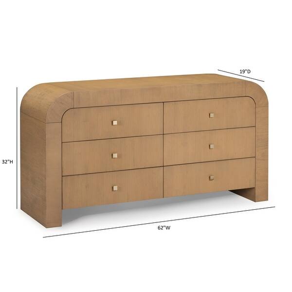dimension image slide 1 of 3, Hump 6-Drawer Dresser