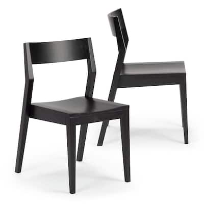 Plank and Beam Modern Solid Wood Dining Chair - Set of 2