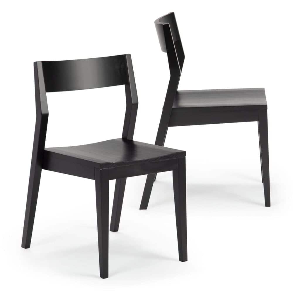 Plank and Beam Modern Solid Wood Dining Chair - Set of 2