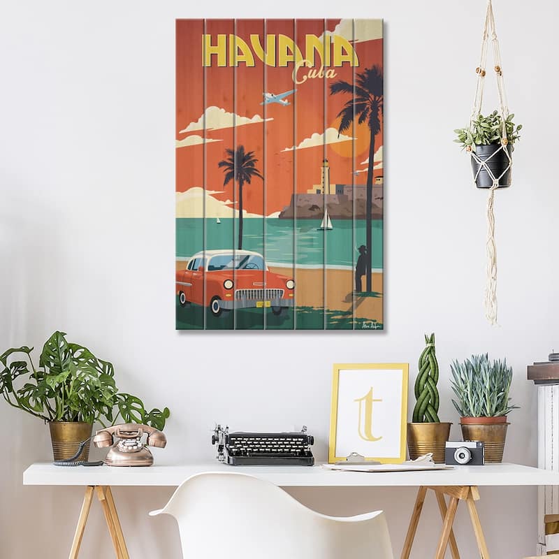 Havana Print On Wood by IdeaStorm Studios - Multi-Color