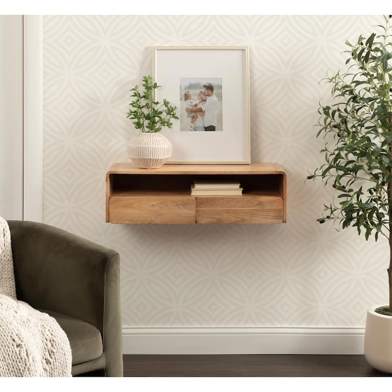 Kate and Laurel Kato Wood Floating Console Table