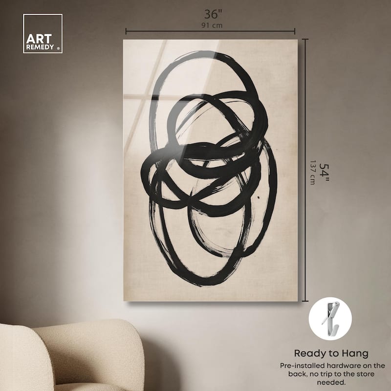 Beige Black I Acrylic by Art Remedy, Ready to Hang