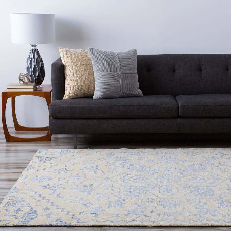 Hand-Knotted Brunoy Wool/Viscose Area Rug (2' x 3')