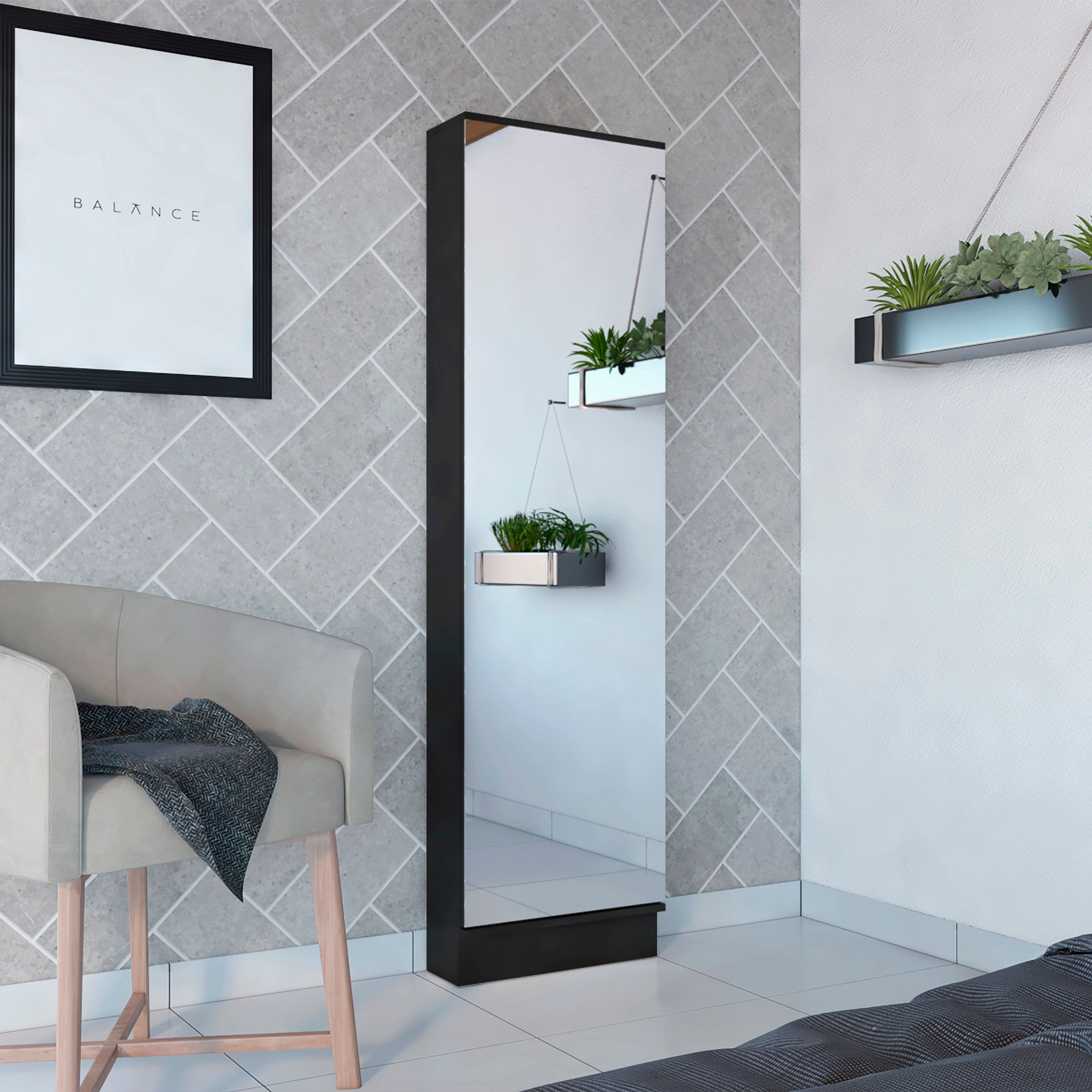 Shoe mirror storage on sale