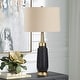 preview thumbnail 3 of 5, Uttermost Spyglass Black Wood Grain Table Lamp - 31"H,   Shade 10"H x 16"Dia.